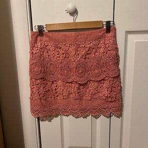 Free people crochet mini skirt